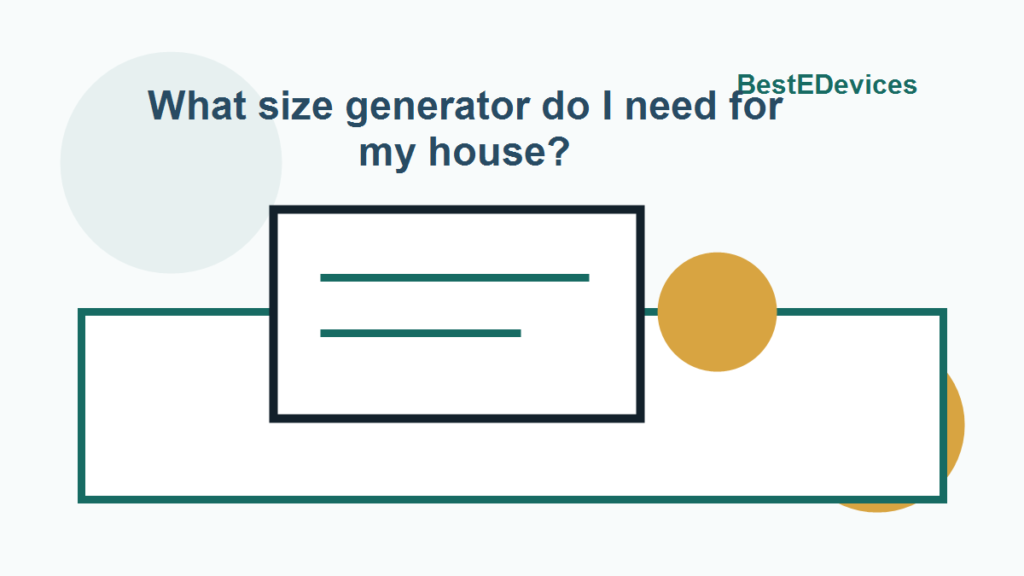 Cartoon illustration for What size generator do I need for my house?