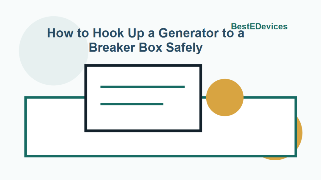 Cartoon illustration for How to Hook Up a Generator to a Breaker Box Safely