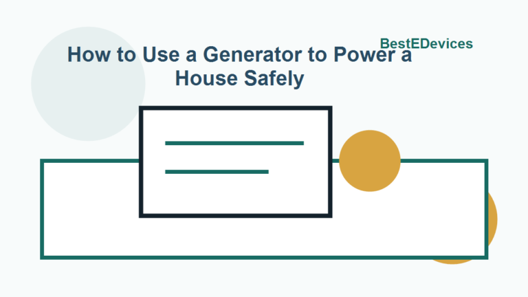How to Use a Generator to Power a House Safely