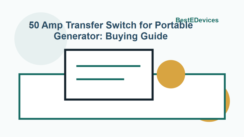 Cartoon illustration for 50 Amp Transfer Switch for Portable Generator: Buying Guide
