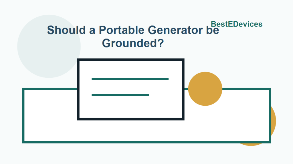 Cartoon illustration for Should a Portable Generator be Grounded?