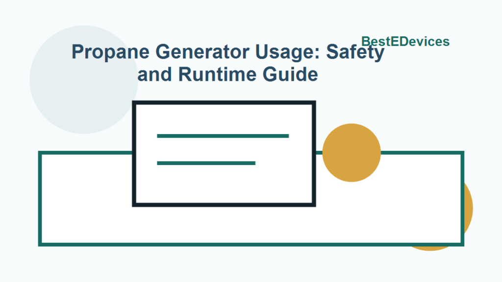 Cartoon illustration for Propane Generator Usage: Safety and Runtime Guide