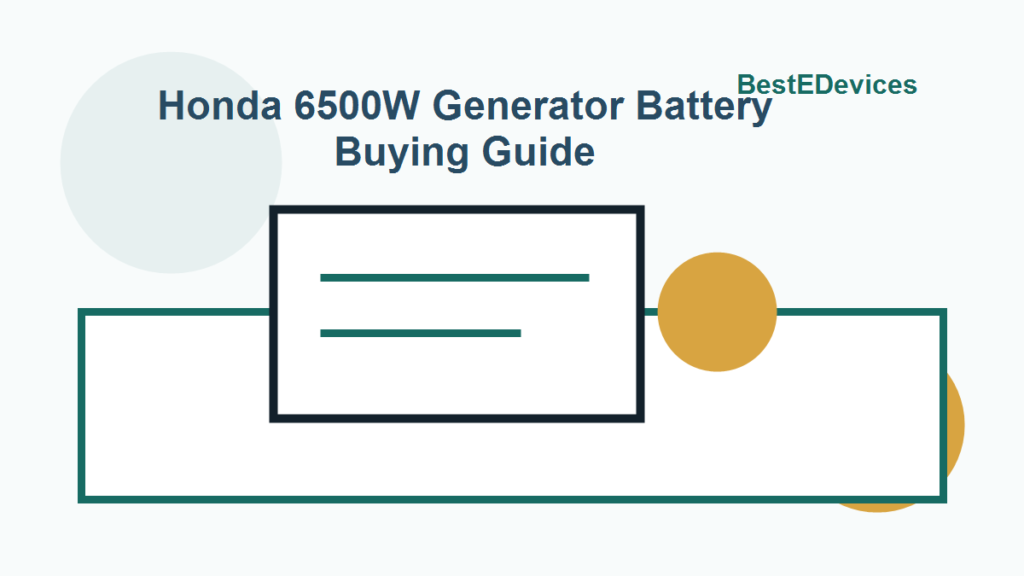 Cartoon illustration for Honda 6500W Generator Battery Buying Guide