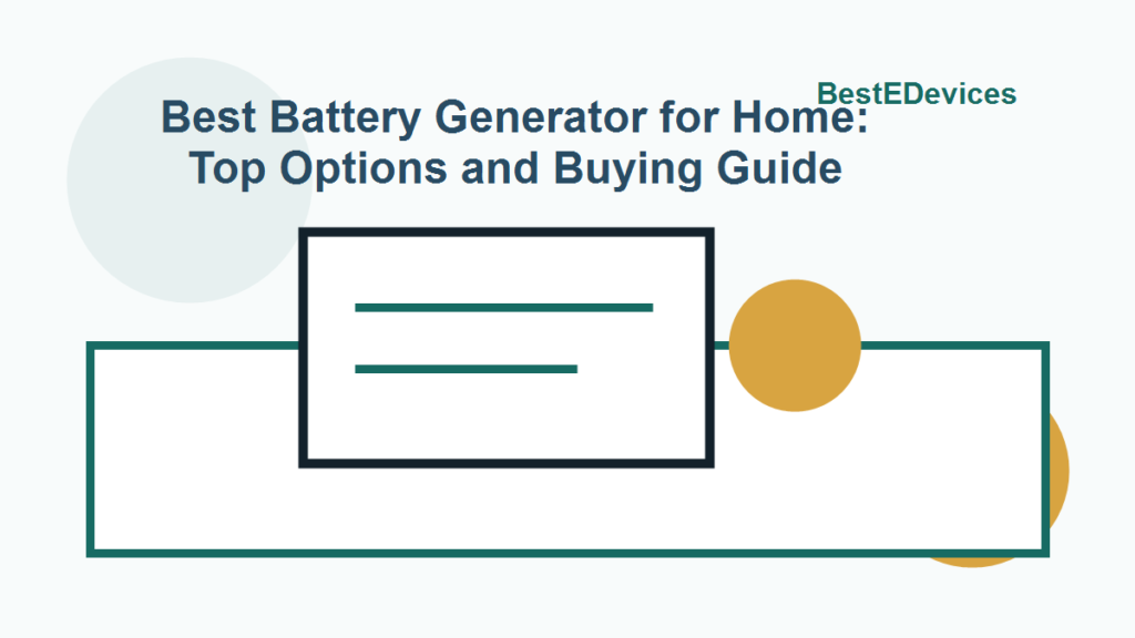 Cartoon illustration for Best Battery Generator for Home: Top Options and Buying Guide