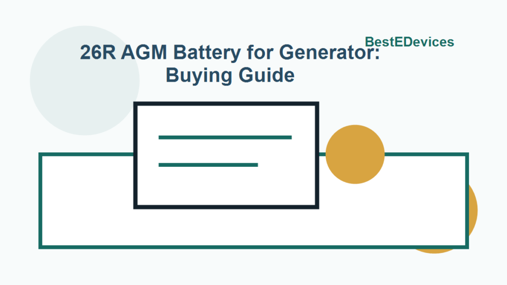 Cartoon illustration for 26R AGM Battery for Generator: Buying Guide