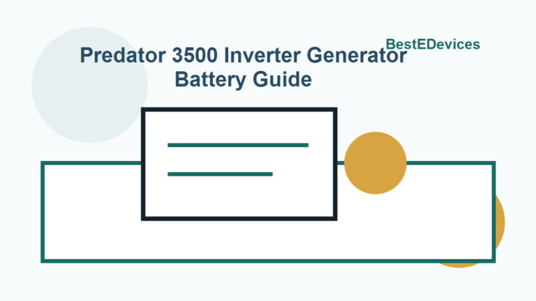 Predator 3500 Inverter Generator Battery Guide