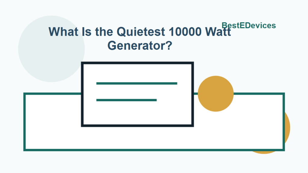 Cartoon illustration for What Is the Quietest 10000 Watt Generator?