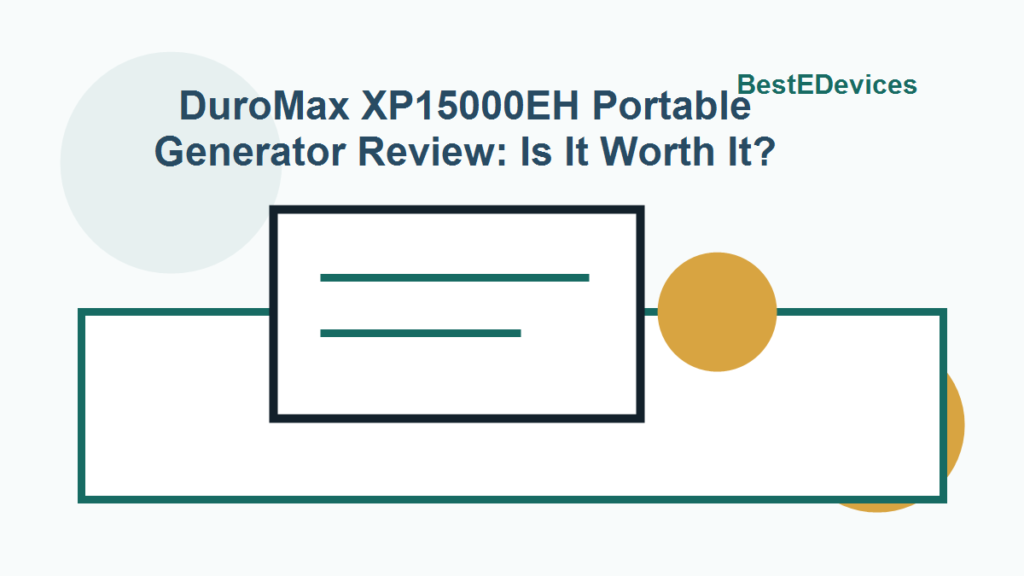 Cartoon illustration for DuroMax XP15000EH Portable Generator Review: Is It Worth It?