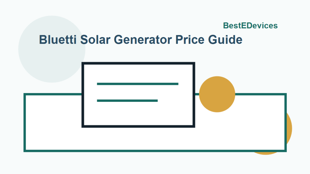 Cartoon illustration for Bluetti Solar Generator Price Guide