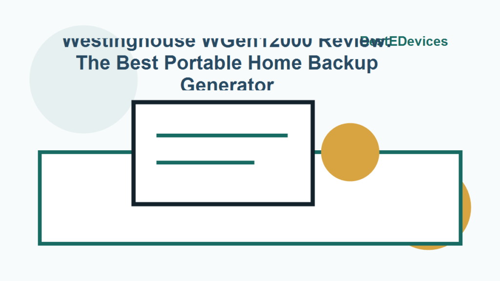Cartoon illustration for Westinghouse WGen12000 Review: The Best Portable Home Backup Generator