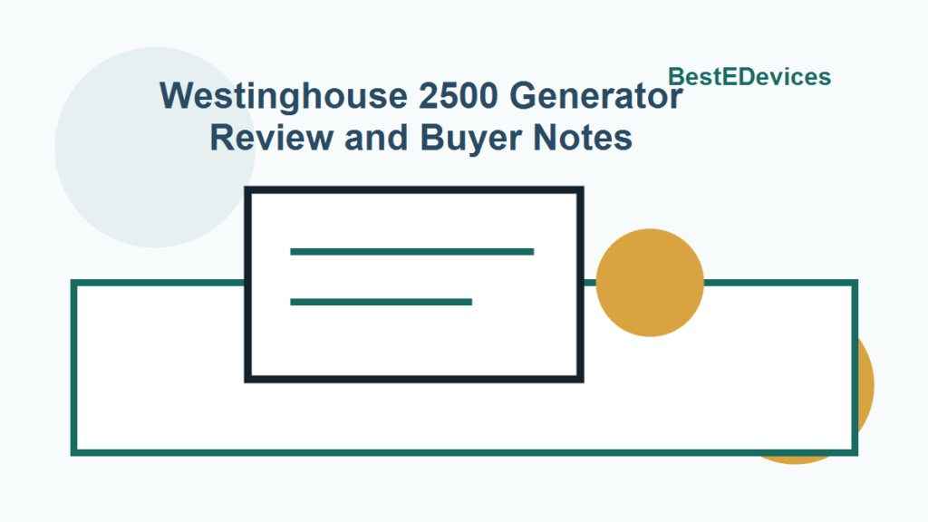 Cartoon illustration for Westinghouse 2500 Generator Review and Buyer Notes