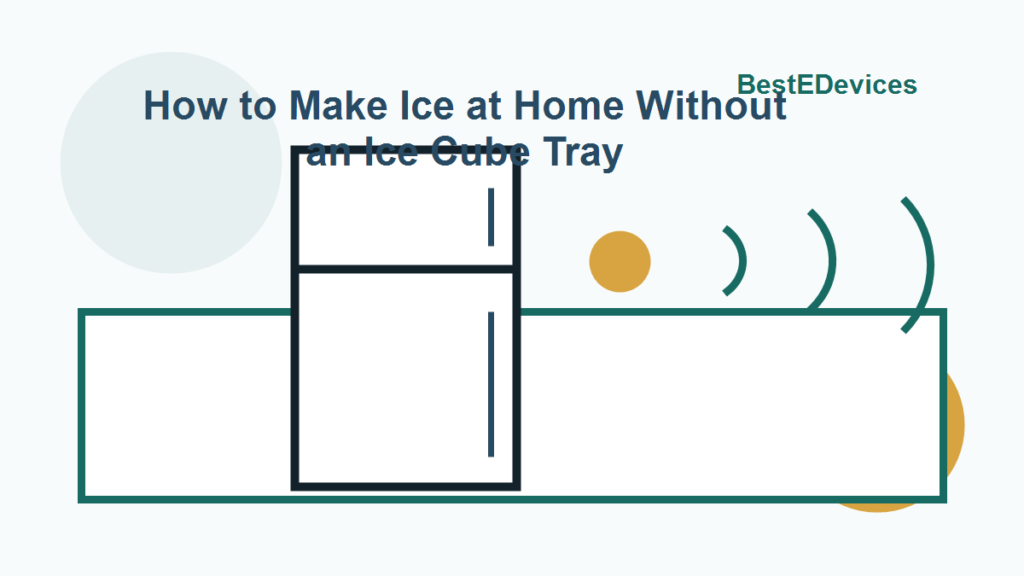 Cartoon illustration for How to Make Ice at Home Without an Ice Cube Tray
