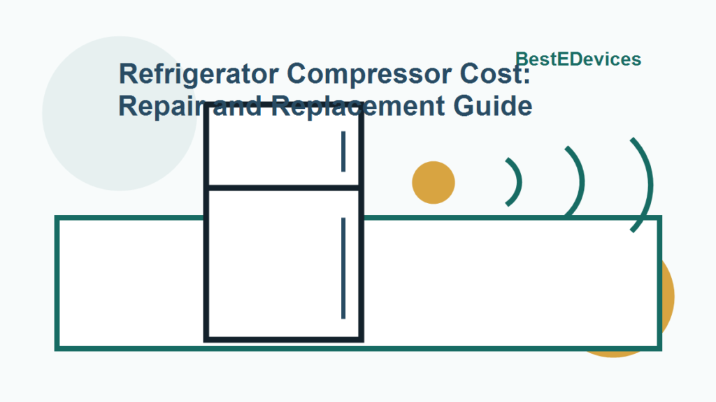 Cartoon illustration for Refrigerator Compressor Cost: Repair and Replacement Guide