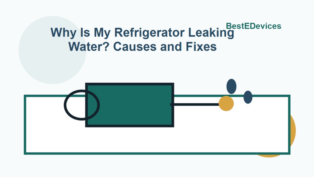 Cartoon illustration for Why Is My Refrigerator Leaking Water? Causes and Fixes