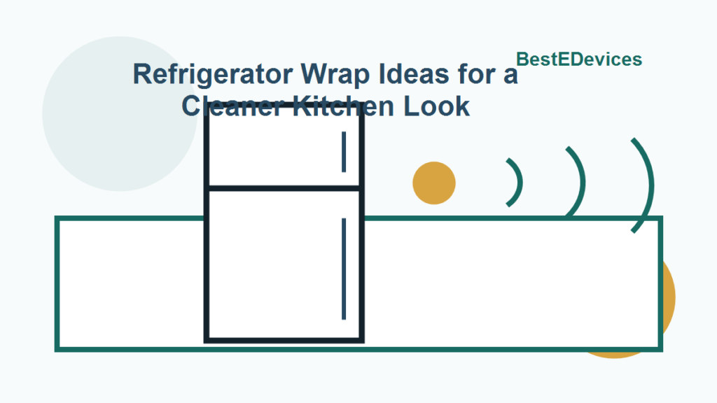 Cartoon illustration for Refrigerator Wrap Ideas for a Cleaner Kitchen Look