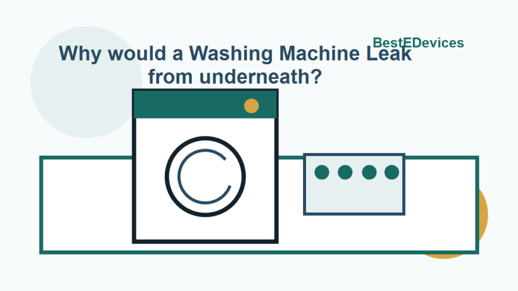 Cartoon illustration for Why would a Washing Machine Leak from underneath?