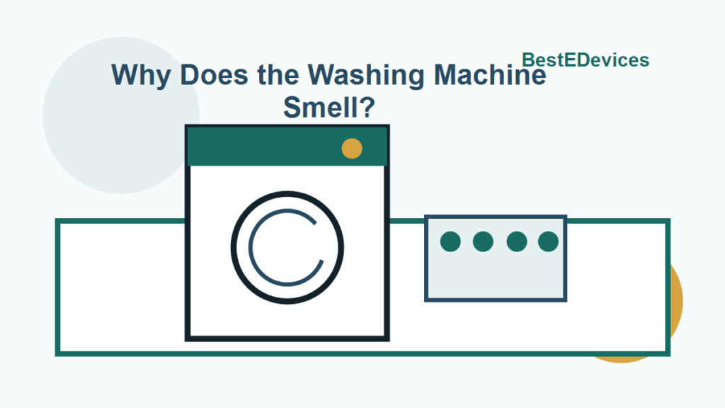 Cartoon illustration for Why Does the Washing Machine Smell?