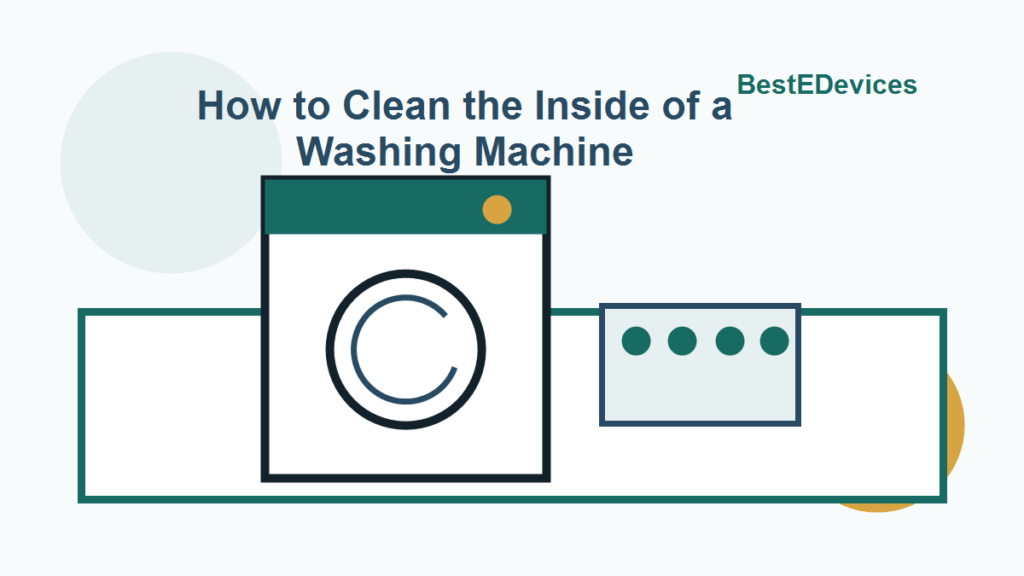 Cartoon illustration for How to Clean the Inside of a Washing Machine