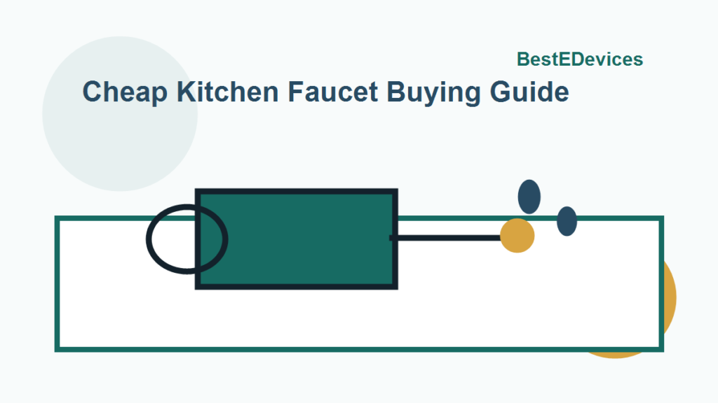 Cartoon illustration for Cheap Kitchen Faucet Buying Guide