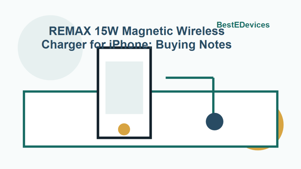 Cartoon illustration for REMAX 15W Magnetic Wireless Charger for iPhone: Buying Notes