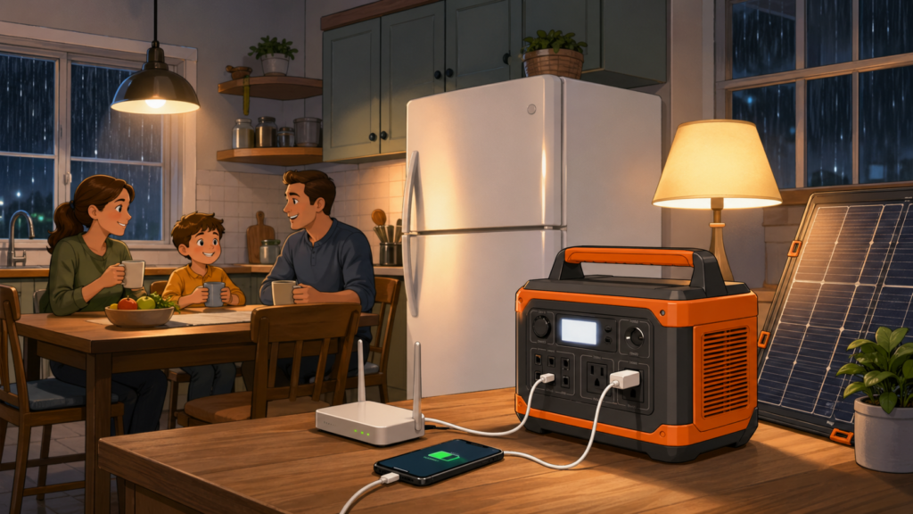 Portable Solar Generator for Refrigerator Outage guide image