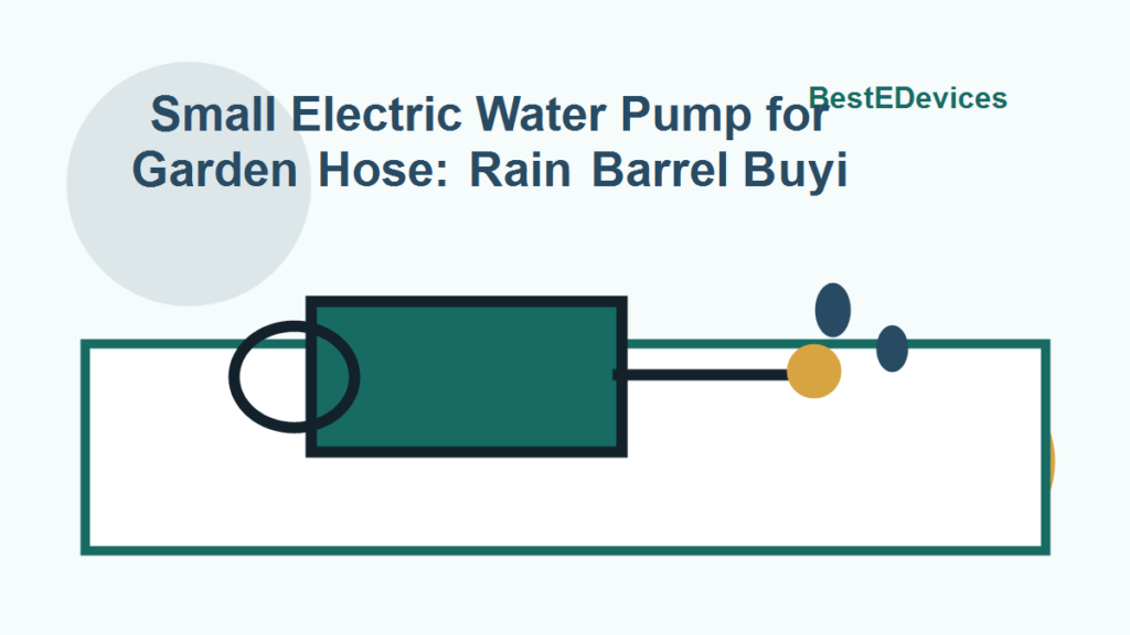 Small Electric Water Pump for Garden Hose: Rain Barrel Buying Guide