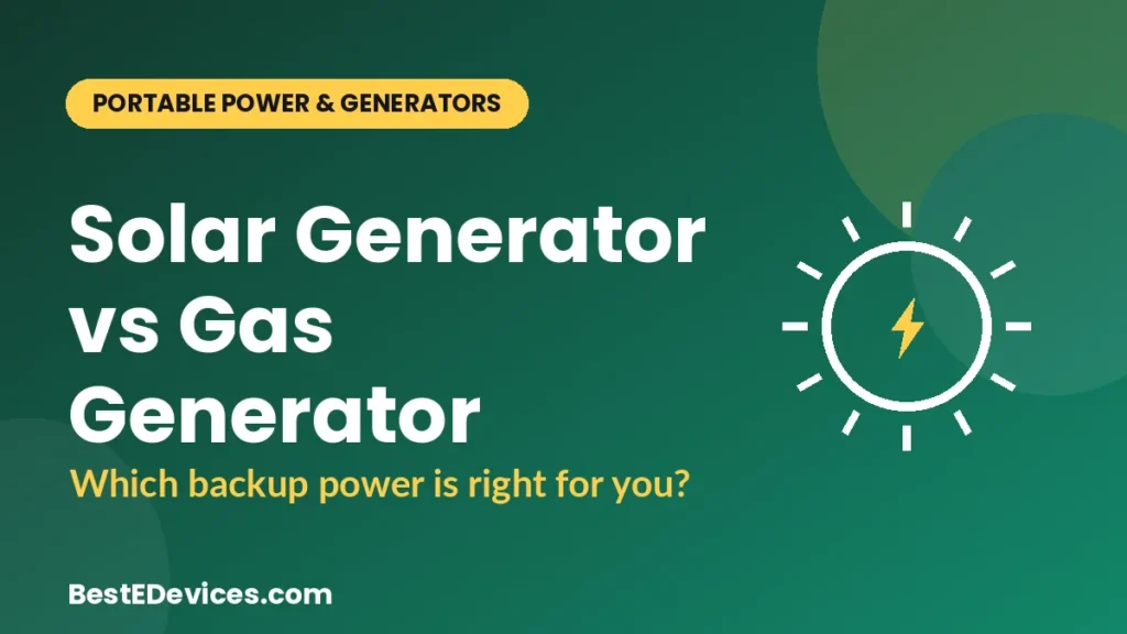 Solar generator vs gas generator comparison